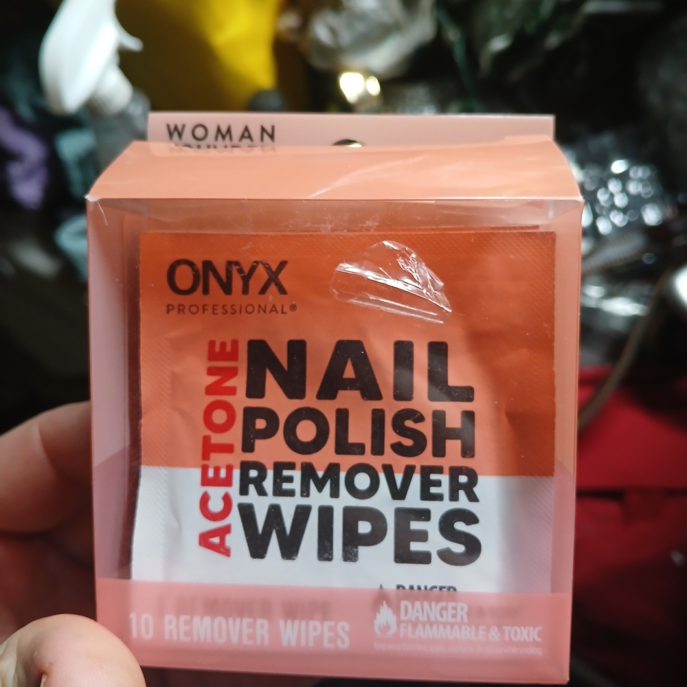 Onyx Professional Acetone Nail Polish Remover Wipes. X7